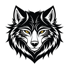 Tribal wolf design silhouette.