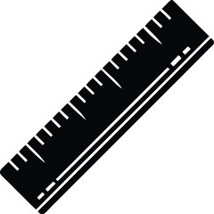 ruler black and white silhouette vector design