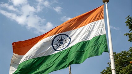 Flag of India illustration stylish colors, india flag, indian flag, tiranga