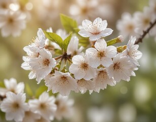 Fototapeta premium White sakura (cherry blossom)