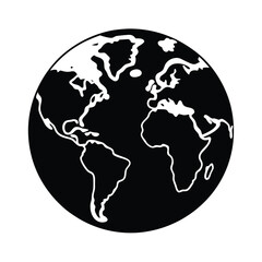 world map with globe