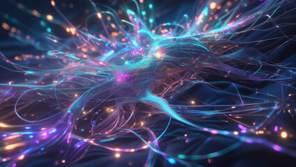 Obraz premium abstract background with glowing lights