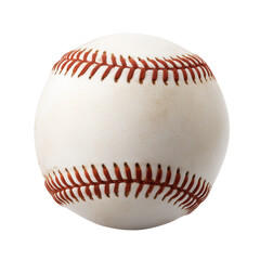 Close-up of a baseball with stitching