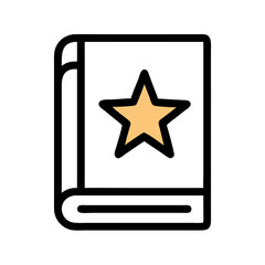 Book with Star Bookmark Icon Design