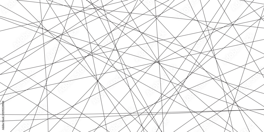 Aufkleber Abstract black lines with white background. Creative and geometric shape with luxury pattern and paper texture design. abstract background with stripes for website design Technology background.	
