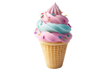 Ice cream cone isolated on white background PNG