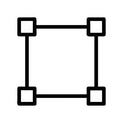 Bounding Box with Corner Handles Icon Design