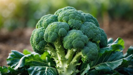 organic farm fresh broccoli