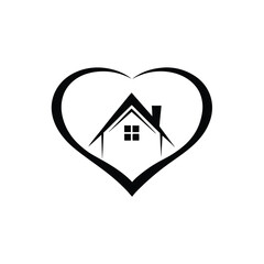 home icon with heart
