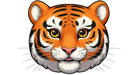 Isolated Tiger Face