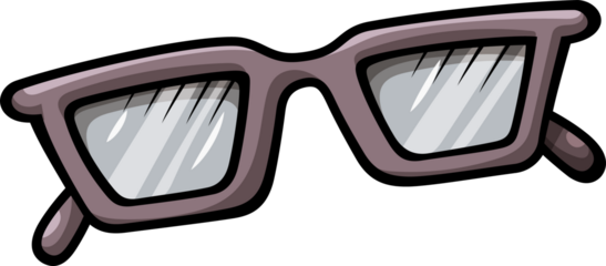 A pair of cartoon-style round glasses