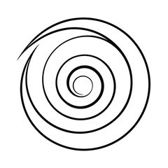 Abstract Spiral Design Circular, Swirling, Black, White, Vortex, Hypnotic, Pattern, Graphic, Illustr