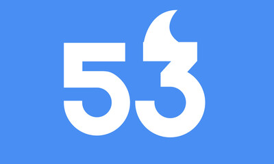 Shark logo number simple modern blue