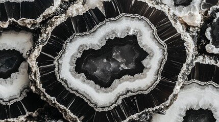 Obraz premium Dramatic macro shot revealing the intriguing textures of agate stones
