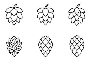 Hop Icon Simple Line Art with Charm