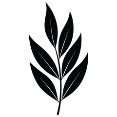 Willow Leaf Silhouette Vector - Minimalist Nature Design