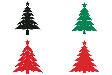 Obraz premium set of christmas trees