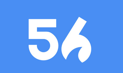 Shark logo number simple modern blue