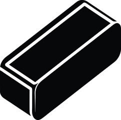 eraser black and white silhouette vector design