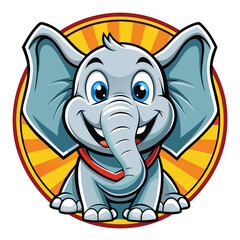 Obraz premium smiley-elephant-------mascot--logo1.eps