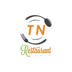 initial monogram logo With restaurant Culinary Circle shape Taste of Tradition logo design.
