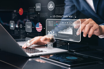 US–China Trade Showdown or The 2025 Tariff Crisis,Liberation Day Tariffs effect with strategy solution.global market crisis.economy and investment