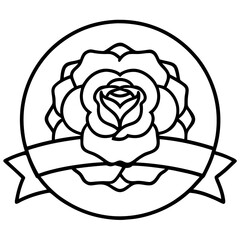 Elegant line art flower illustration, featuring a minimalist and hand-drawn floral design. Perfect for botanical prints, tattoo designs, nature-themed branding, packaging, wedding invitations, wall ar