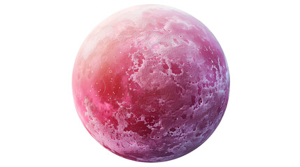Fototapeta premium Isolated Pink Planet on White Background