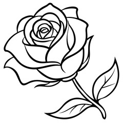 Elegant line art flower illustration, featuring a minimalist and hand-drawn floral design. Perfect for botanical prints, tattoo designs, nature-themed branding, packaging, wedding invitations, wall ar