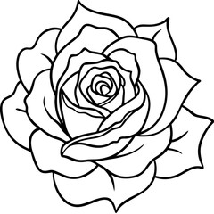 Elegant line art flower illustration, featuring a minimalist and hand-drawn floral design. Perfect for botanical prints, tattoo designs, nature-themed branding, packaging, wedding invitations, wall ar