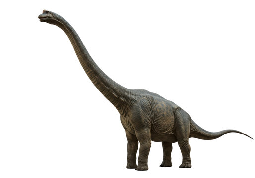 Fototapeta Isolated Detailed Brachiosaurus Dinosaur with Long Neck