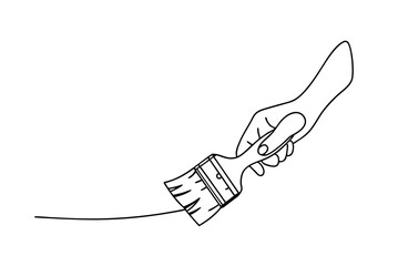 Hand Painting Brushstroke Black Line Art Minimalist Design Decoration Element