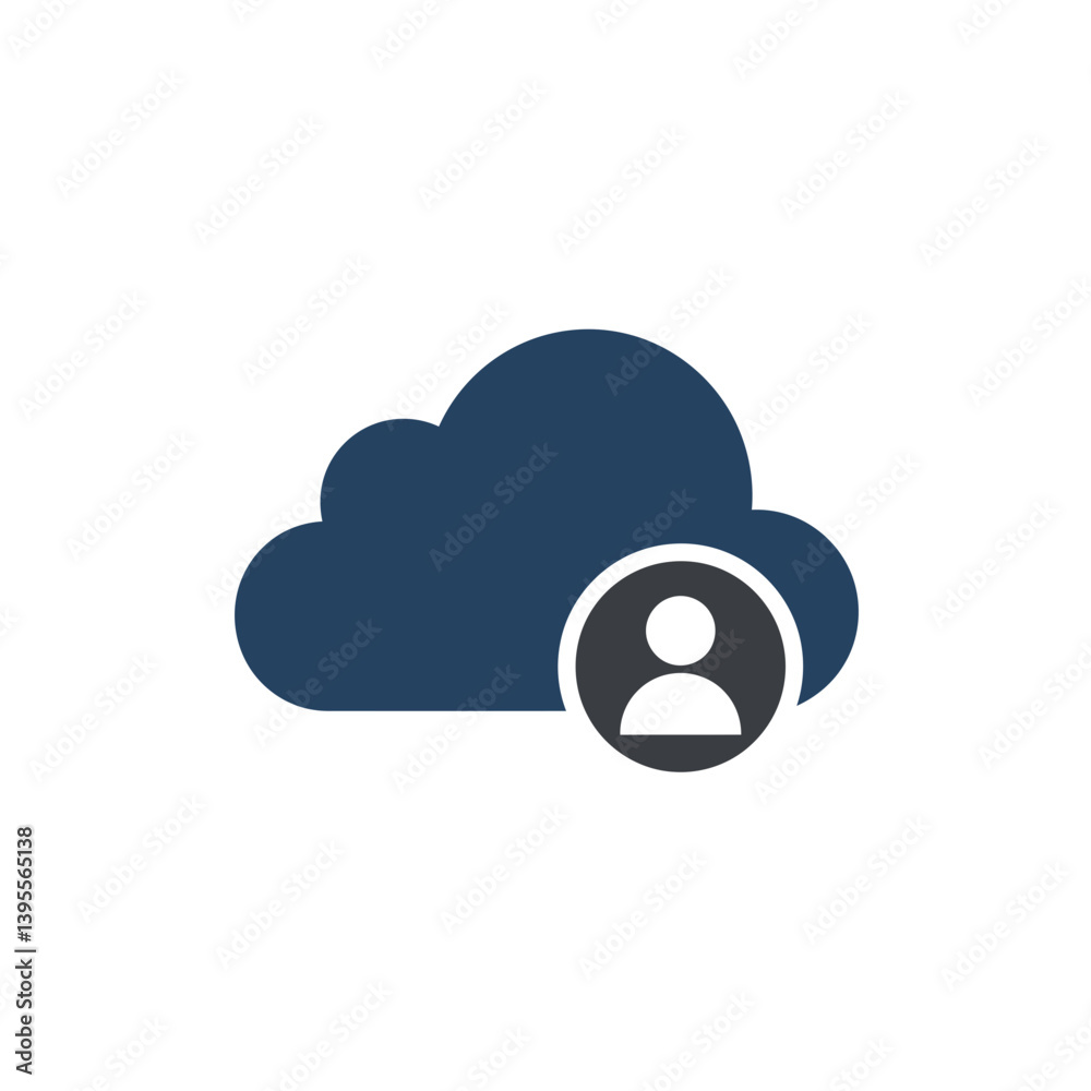 Poster cloud data security: a graphic representation of data protection, symbolizing secure data storage.