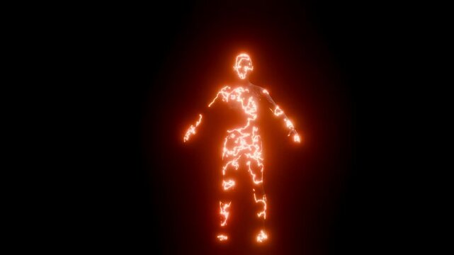 Abstract hot lava human