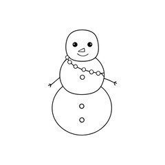 snowman on a white background