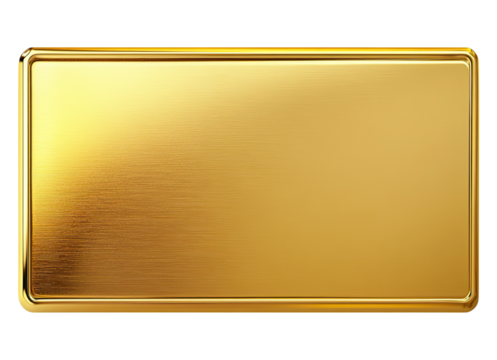 Golden name plate