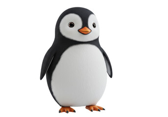 Naklejka premium Isolated Cute Penguin Cartoon Character
