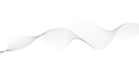 Fototapeta premium gray wave curve lines banner background design. Digital frequency track equalizer. Stylized line art background. modern soft luxury texture with smooth and clean vector subtle background illustration