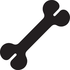 Black And White Dog Bone Simple Design