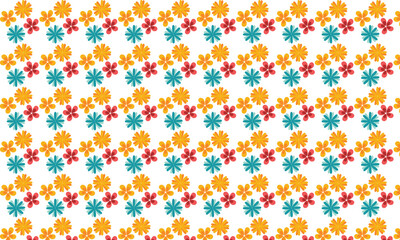 Colorful floral pattern design with flowers