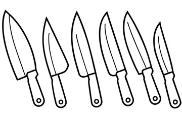 Kitchen Knife Stylish Lines Masterful Blade Illustration