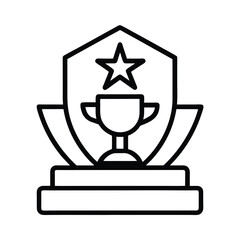 Star Achievement Award Vector Icon.
