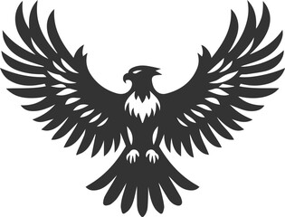 Silhouette of a hawk bird animal vector