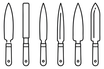 Knife Icon Elegant Line Art for Designs