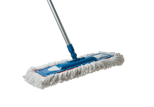 A floating mop head replacement, horizontally aligned, on a solid white background