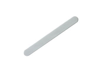 A floating nail file, horizontally aligned, on a solid white background