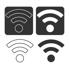 Wireless internet Wifi signal symbol flat icons for apps Wifi icon sign collection vector set illustration.