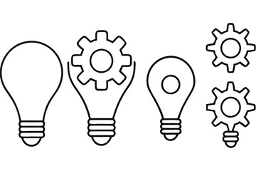 Light bulb with cog clever design idea