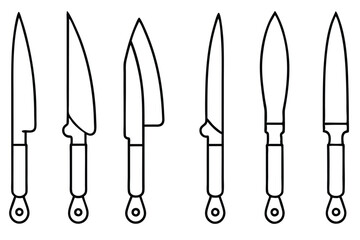 Knife Icon Unique Line Art for Illustrations