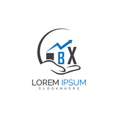 initial monogram logo With the upward progress suggested by the arrow design.
